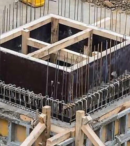 Estrutura em concreto armado executada em obra vertical