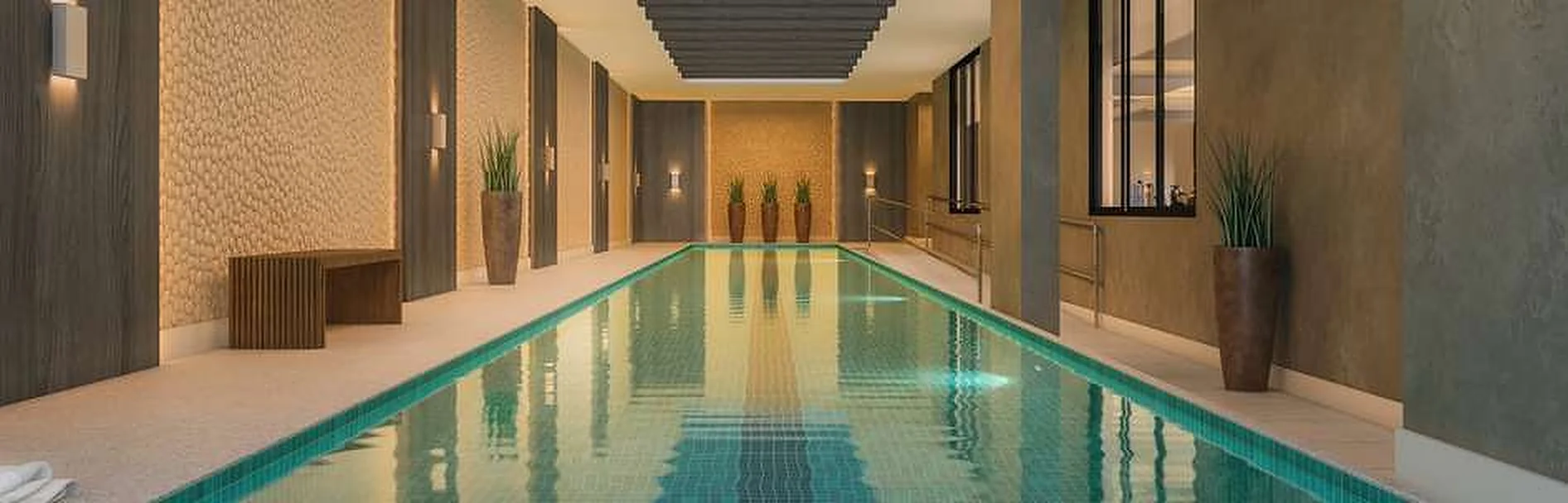 Piscina com raia do Maison Helena